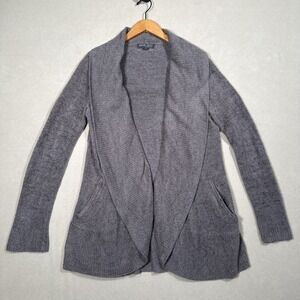 Barefoot Dreams Cozychic Lite Open Cardigan M Taupey-Purple Pockets Boho Lounge